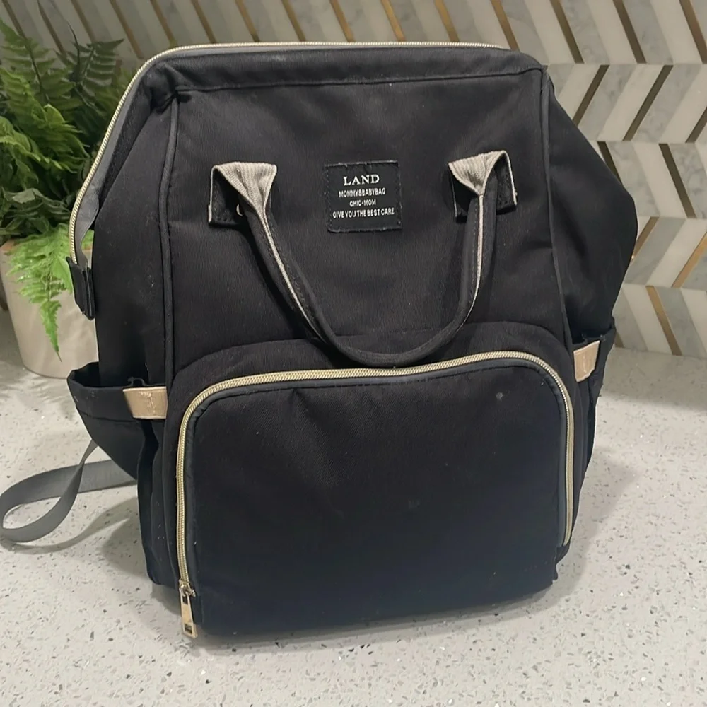 Land mommy and Baby Bag Chic Mom Grey Diaper bag backpack